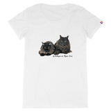 T-shirt Made in France Maine Coon noir Femme - La boutique du Maine Coon