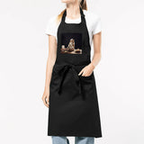 Tablier "Maine Coon qui Cuisine" - 100% Coton Bio TOP Qualité - Grande Poche et Boucle Recyclée - La boutique du Maine Coon