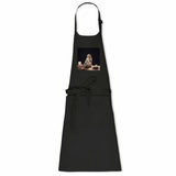 Tablier "Maine Coon qui Cuisine" - 100% Coton Bio TOP Qualité - Grande Poche et Boucle Recyclée - La boutique du Maine Coon