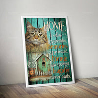 Affiche Maine Coon Home