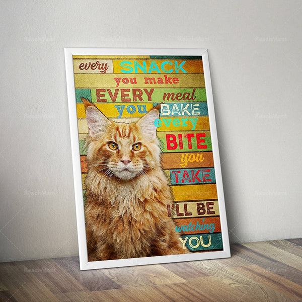 Affiche Maine Coon I watching you
