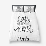 Parure de lit Les chats dominent le monde