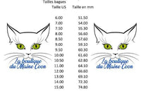 Bague pattes de chat acier - Bague | La boutique du Maine Coon
