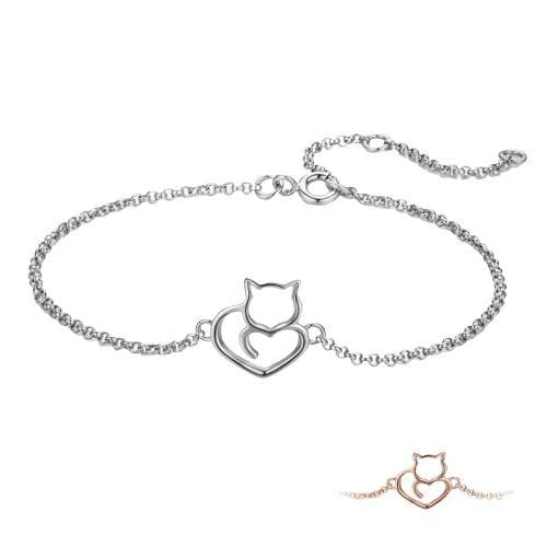 Bracelet chat amour - Bracelets | La boutique du Maine Coon