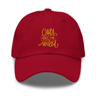 Casquette de Baseball Cats rules the World - Canneberge