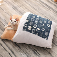Couchage cocooning pour chat - 45x30cm / Navy blue - 