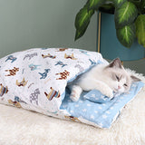 Couchage cocooning pour chat - 65x50cm / Blue - couchage