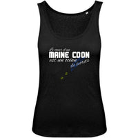 Débardeur Maine Coon "Coeur de Maine Coon" femme Exclusif noir - Débardeur | La boutique du Maine Coon
