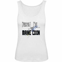 Débardeur Maine Coon "J'peux pas, j'ai Maine Coon" Blanc Exclusif - Débardeur | La boutique du Maine Coon