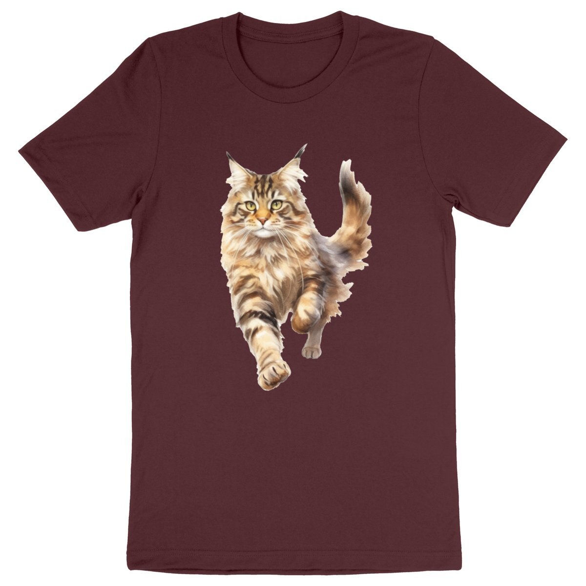 T-shirt Maine Coon qui court