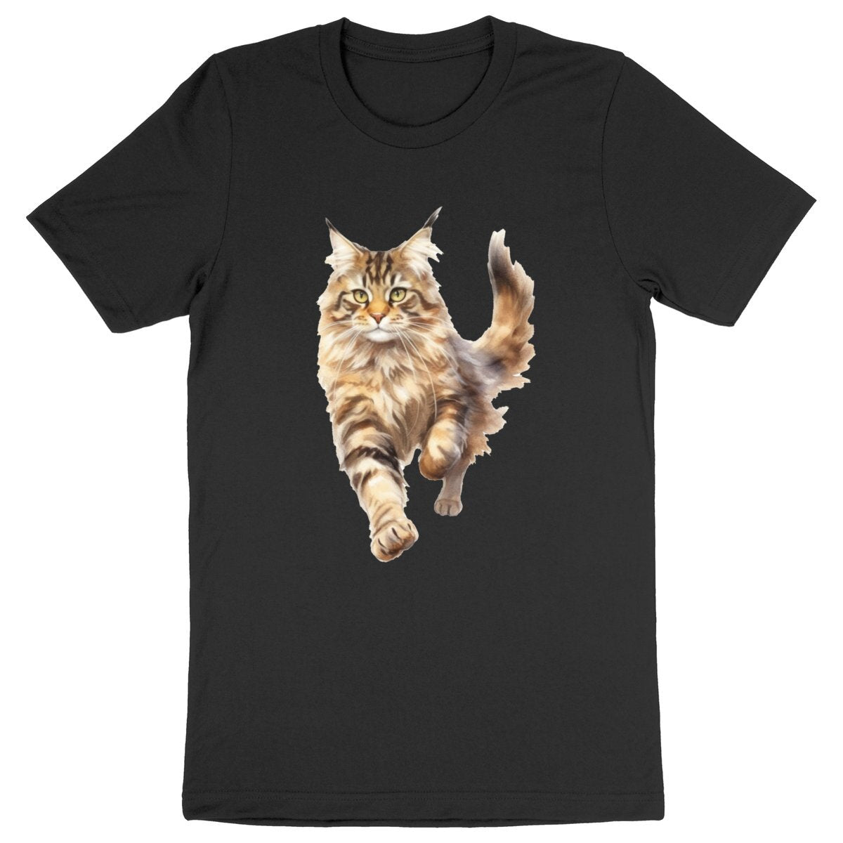 T-shirt Maine Coon qui court