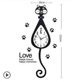 Horloge murale chat - Montre | La boutique du Maine Coon