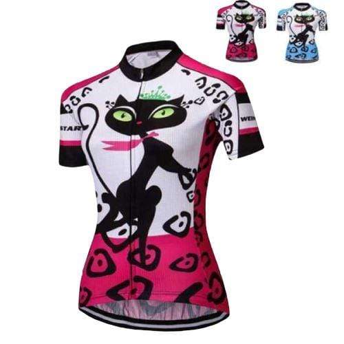 Maillot velo chat pour femme - Maillot cyclisme