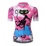 Maillot velo chat pour femme - Rose / L - Maillot cyclisme