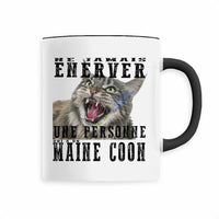 Mug Maine Coon Ne pas énerver - Unique / Noir - Mug