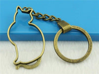 Porte-clefs motif chat en métal - Porte-clefs | La boutique du Maine Coon