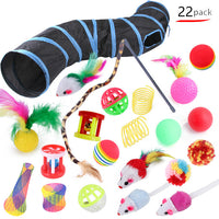 Tunnel + 22 jouets pour chats - Lot 5 / 22 jouets - Jouets 