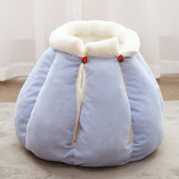 Couchage cachette chaud pour chat - Bleu / S 47x35cm - 