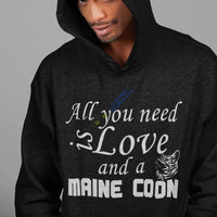 Sweat à capuche "All you need is a Maine Coon" Exclusif | La boutique du Maine Coon