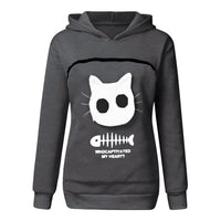 Sweat chat kangourou - Sweat | La boutique du Maine Coon