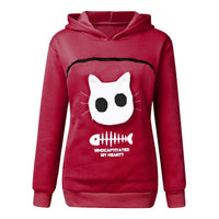 Sweat chat kangourou - Sweat | La boutique du Maine Coon