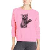 Sweatshirt chat patte levée - Sweat | La boutique du Maine Coon