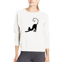 Sweatshirt chat qui s'étire  | La boutique du Maine Coon