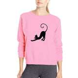 Sweatshirt chat qui s'étire  | La boutique du Maine Coon