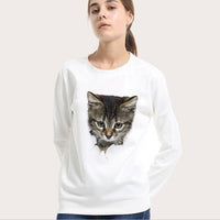 Sweatshirt chaton qui sort sa tête effet 3D  | La boutique du Maine Coon