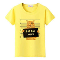 T-shirt Bad Cat - Jaune / S - T-shirt