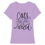T-shirt Cats rule the World Homme - Lavande / XS - T-shirt