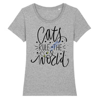 T-shirt Cats rule the World Homme - Gris / XS - T-shirt