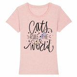 T-shirt Cats rule the World Homme - Rose / XS - T-shirt
