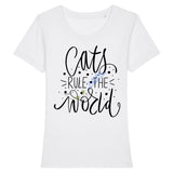 T-shirt Cats rule the World Homme - Blanc / XS - T-shirt