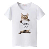 T-shirt chat adopte moi - Blanc / 4XL - T-shirt