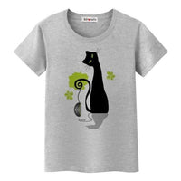 T-shirt chat avec une souris - Gris / S - T-shirt