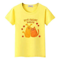 T-shirt chat Best friend - Jaune / 4XL - T-shirt