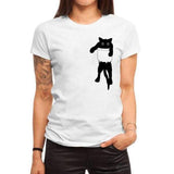 T-shirt chat dans la poche - HH875-1 / L - T-shirt
