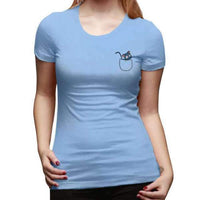 T-shirt chat dans lapoche femme - T-shirt | La boutique du Maine Coon
