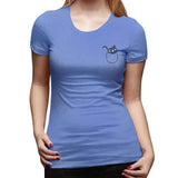 T-shirt chat dans lapoche femme - T-shirt | La boutique du Maine Coon