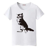 T-shirt chat debout - Blanc / S - T-shirt