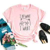 T-shirt chat doigt d’honneur - Rose / XL - T-shirt