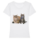 T-shirt Chat et Chaton Maine Coon - Blanc / XS - T-shirt