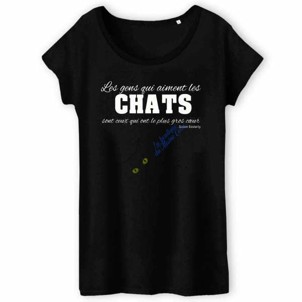 T-shirt Chat Exclusif pour femme - Noir / S - T-shirt