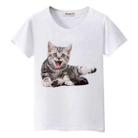 T-shirt chat femme, différents motifs - La boutique du Maine Coon