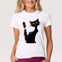 T-shirt chat femme humour - L - T-shirt