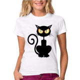 T-shirt chat femme stylé - T-shirt