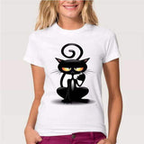 T-shirt chat femme zen - L - T-shirt