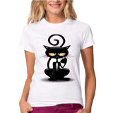 T-shirt chat femme zen - T-shirt