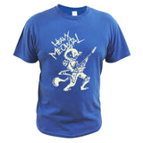 T-shirt chat guitariste Hard Rock - Bleu / S - T-shirt